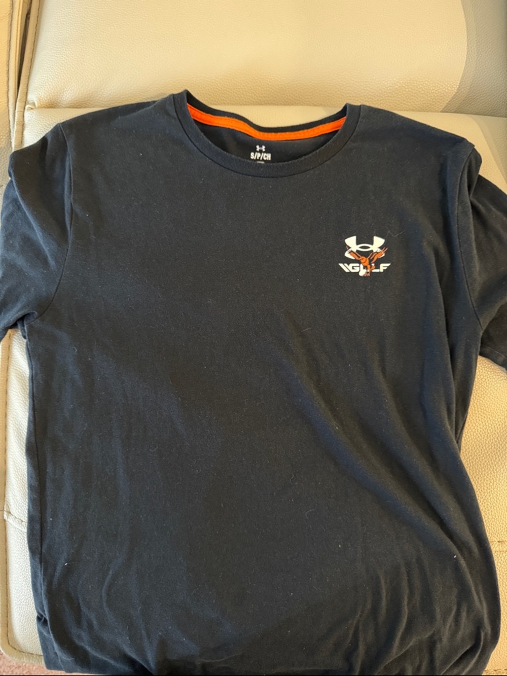 Under Armour Men’s Black Short-Sleeve Tee with Orange Trim